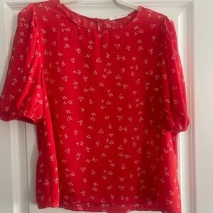 Elodie Red Floral Blouse